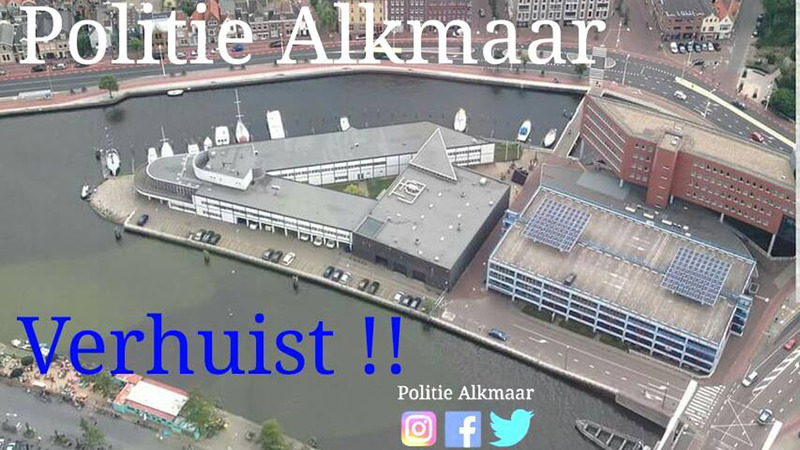 Politiebureau Alkmaar tijdens renovatie aan James Wattstraat