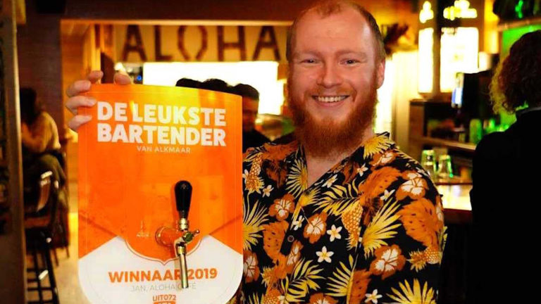 Jan van Aloha Café verkozen tot ‘Leukste Bartender van Alkmaar’