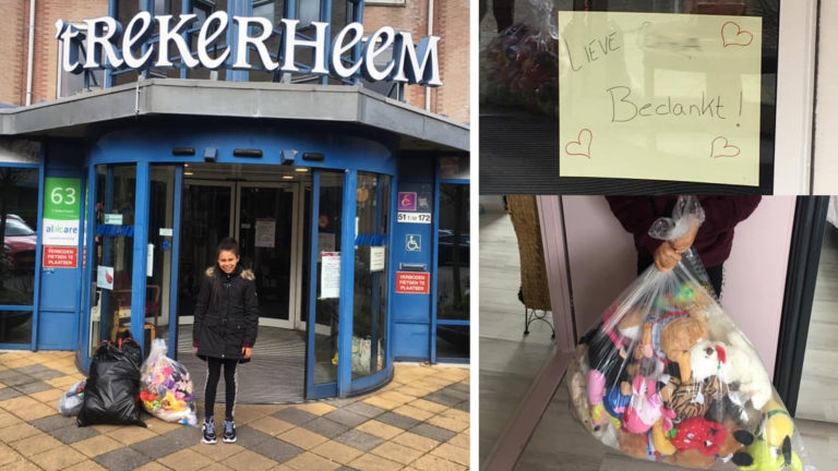 Alkmaarse meisjes verzamelen rond 100 knuffels voor ouderen in ’t Rekerheem