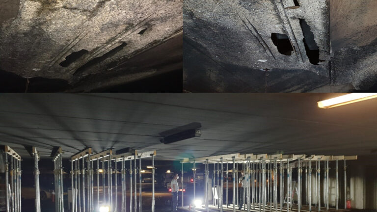 Hoofddraagconstructie Singelgarage intact, maar negen vloerplaten zijn niet te redden
