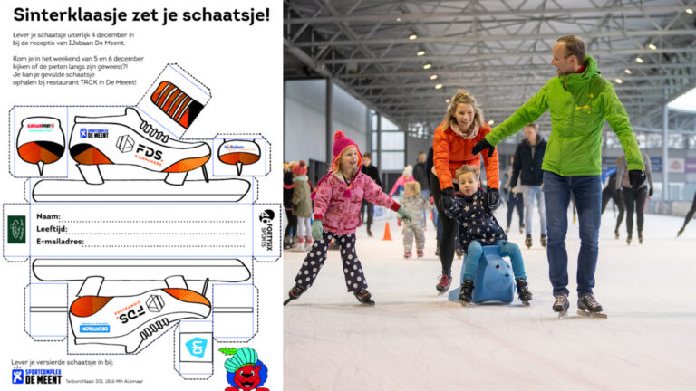 Ook dit jaar weer ‘Sinterklaasje zet je schaatsje’ in Sportcomplex De Meent