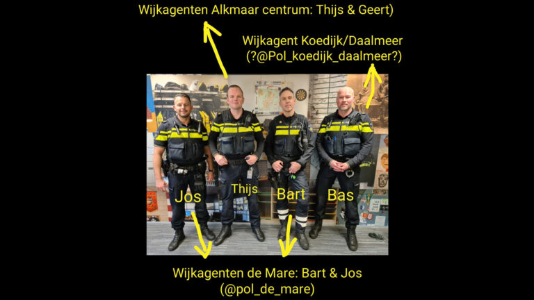 Twee wijkagenten voor Alkmaar Centrum en De Mare, stoelendans in Noord